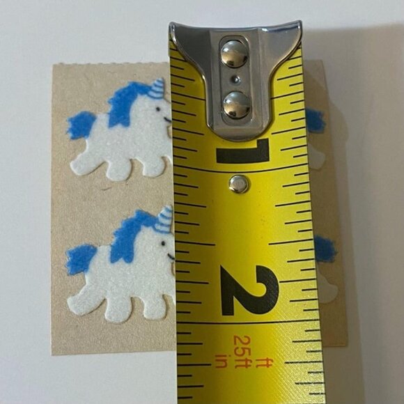 Vintage Sandylion Fuzzy Brown Back Unicorn Stickers - Picture 3 of 3